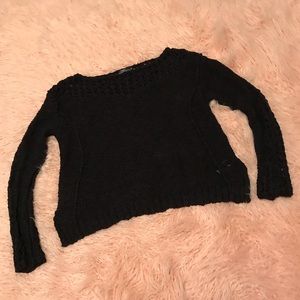 Navy blue boatneck sweater